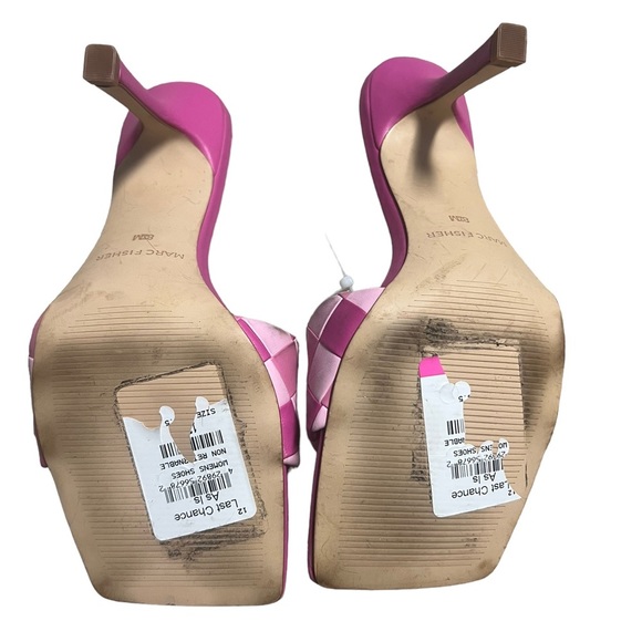 ✅Marc Fisher Party Pink Woven Mule Slip-On Darasa Sandals - Picture 7 of 7